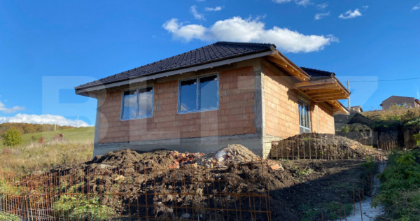 Casa moderna pe parter, semifinisata, teren 500 mp &ndash; Apahi