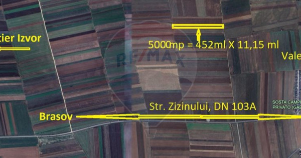 Teren Extravilan 5.000 mp Tarlungeni / Strada Zizinului