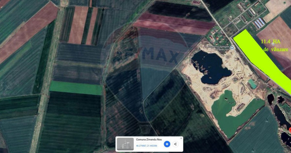 Teren de v&acirc;nzare 113,931 mp, pretabil balastieră &icirc;n Zi...