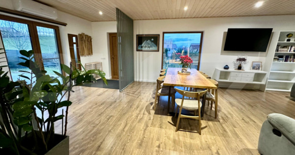 Casă modernă 4 dormitoare, teren de 1591 mp, cu foișor ș