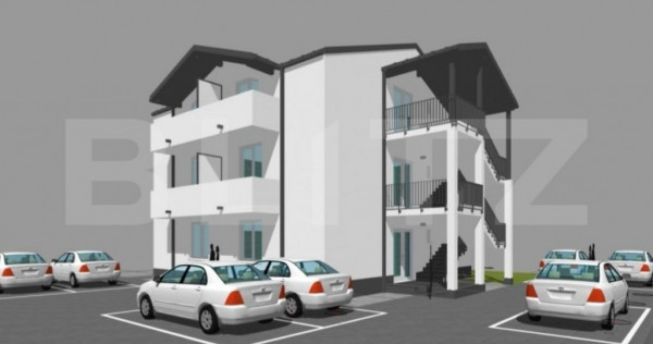 Apartament 2 camere &icirc;n bloc nou, 57 mp, 2 balcoane și parc