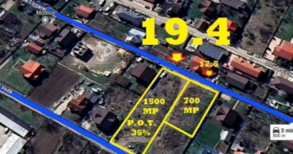 Capăt cug, teren 770 mp/730 mp/700mp, full