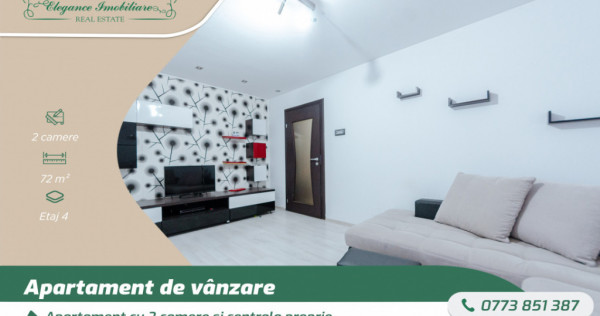 Apartament cu 2 camere si centrala proprie, zona Aurel Vlaic