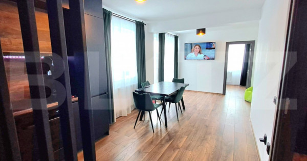 Apartament cu 3 camere, 50 mp, la etajul 2, cu balcon, in zo