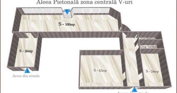 Spațiu Comercial Premium &ndash; 230mp cu Vitrină de 15ml, Zona Centru/Piață
