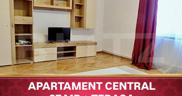 Apartament cu 3 camere + Terasa, 87 mp, zona Central