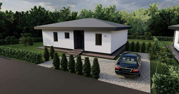 Casă nouă cu 2 dormitoare, 2 băi și teren 515 mp, l&acirc;ng?