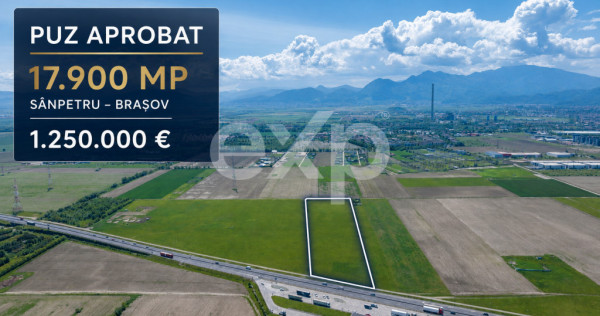 Teren 17.900 mp cu PUZ aprobat &ndash; S&acirc;npetru | Dezvoltare re