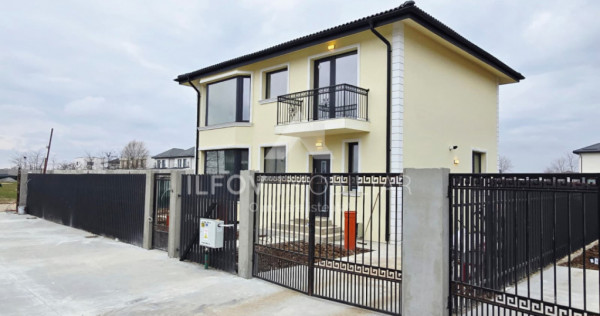 Vilă superbă P+1 Tunari 171mp, 4 camere, curte proprie, 46