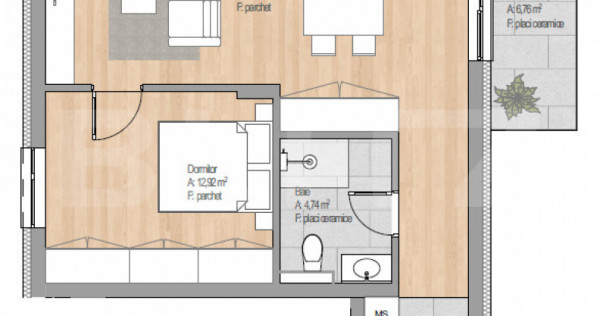Apartament 2 camere, 52.02 mp, zona Cetatii