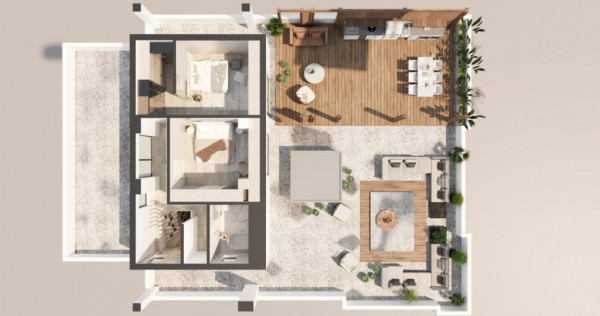 Apartament 4 camere tip duplex, Tomis Nord