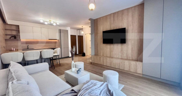 Apartament lux 2 camere 45 mp, terasa 8.50 mp, etaj intermed