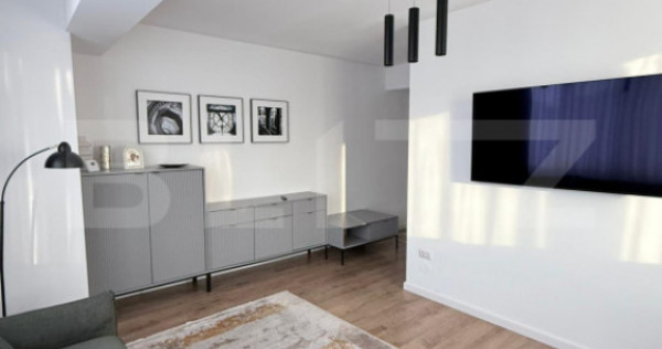 Apartament cu 2 camere, mobilat/utilat, bloc nou - Obcini