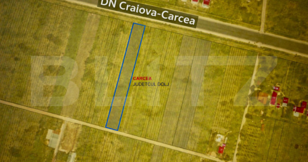 Teren intravilan 2000 mp, front 16,7 ml, vizibilitate la DN,