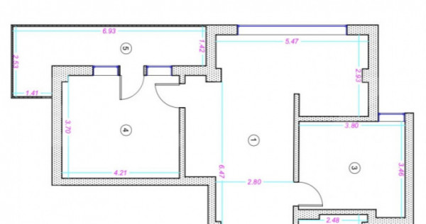 Apartament 3 camere, 66 mp, finisat, zona Donath