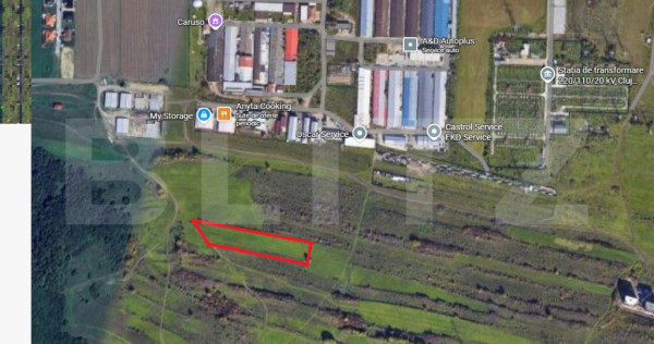 Teren extravilan, 4000 mp, doua fronturi, Luna de Sus