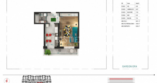 Garsoniera Spatioasa | ideal investitie-Incalzire Pardoseala