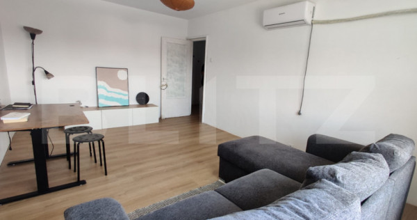 Apartament 3 camere, 65 mp, 2 bai, balcon deschis, zona Dece