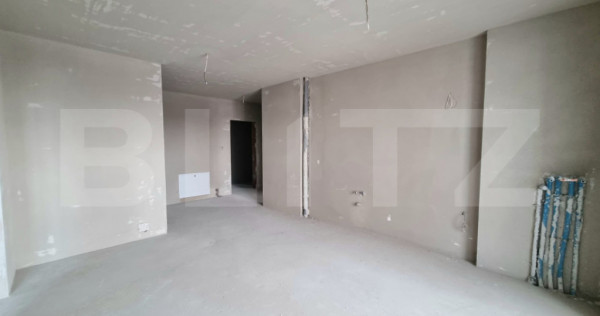 Apartament cu CF, 3 camere, semifinisat, etaj intermediar, z