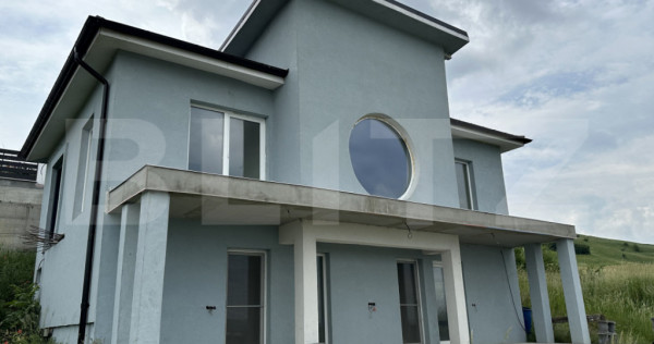 EXCLUSIV: Casă modernă, terasă panoramică, teren 500 mp,