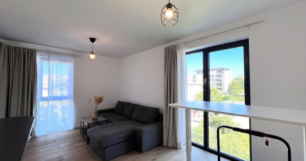Apartament 2 camere, mobilat, vedere spre grădină. Core...