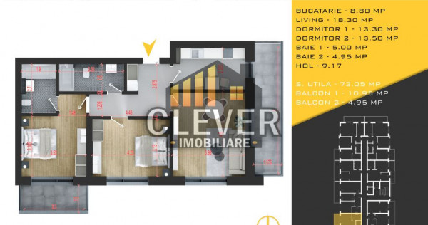 Apartament 3 camere-Metrou Teclu-Theodor Pallady-Sector 3