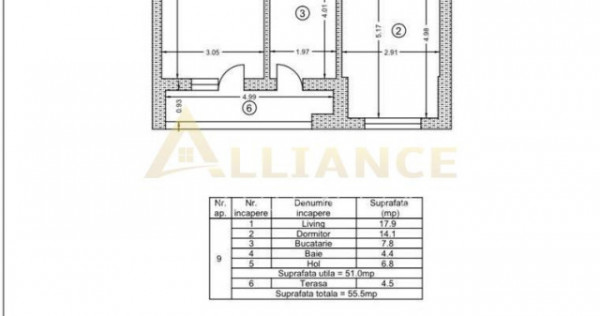 Apartament cu 2 camere decomandat I Parcare subterana
