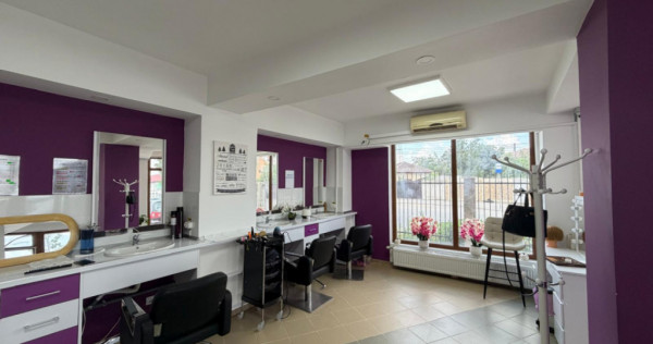 Salon de &icirc;nfrumusețare, 90 mp, complet echipat și autoriz