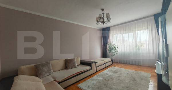 Apartament 3 camere + 2bai, renovat, mobilat si utilat moder