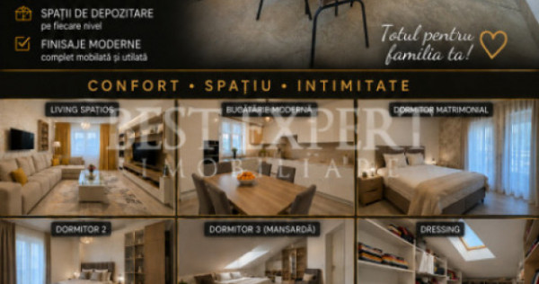 ???? Casă Premium P+1+M | 4 Camere | 3 Parcări | Curte 130