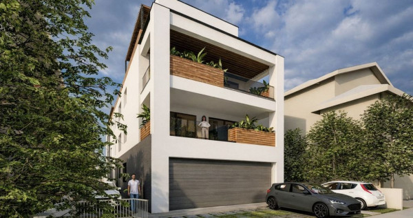 4 camere cu terasa de 22 mp, 3 bai, etaj 1/3, FINISAT MOD...