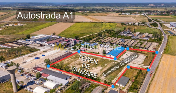 Teren industrial 16.000 mp l&acirc;ngă Autostrada A1 &ndash; Căt...