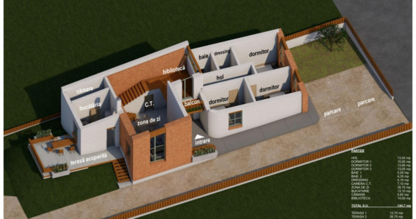 Casă Individuală pe Un Nivel | 172.5 mp Utili | Teren 1.46