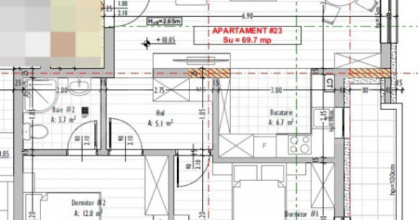 Apartament 3 camere, 2 bai, terasa, Stejarului, Floresti