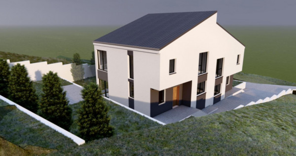 Casa tip duplex, 4 camere Semifinisat + 2 Parcari, 120mp |De