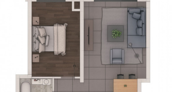 Apartament 2 camere 48,41mp, ansamblu NZEB, zona Terra
