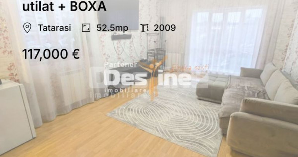 Apartament 2 camere 57 mp mobilat utilat boxă și lift