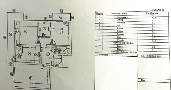 Apartament 3 camere decomandat două balcoane &ndash; Bulevardul București,