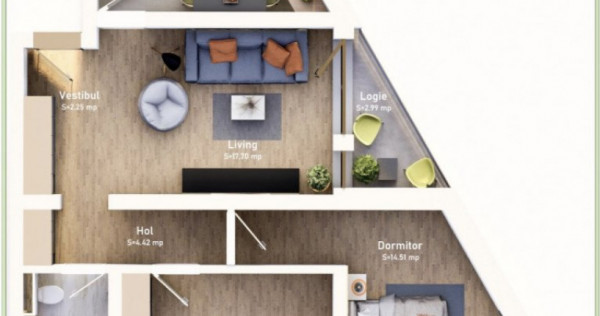 COMISION 0% Apartament cu 3 camere, etajul 1, bloc nou, zona