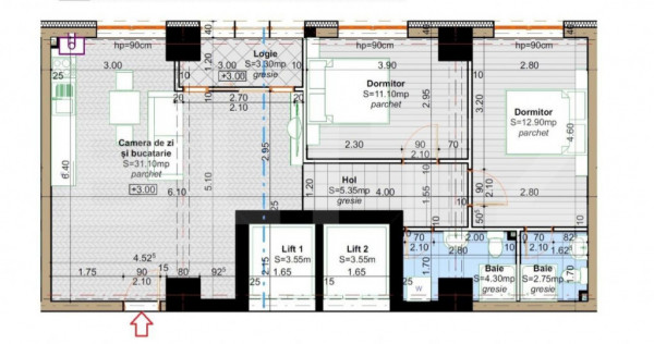 Apartament 3 camere, 71 mp, zona Lunca Cetatuii