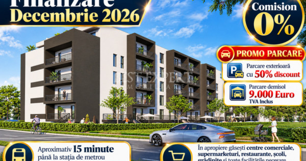 2 Camere Noi | 50% Discount la Parcarea Exterioară | Comisi