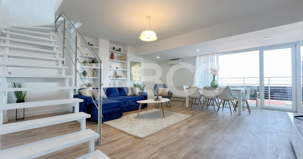 Penthouse de vanzare 2 nivele 160 mp utili 75 mp terasa cu g