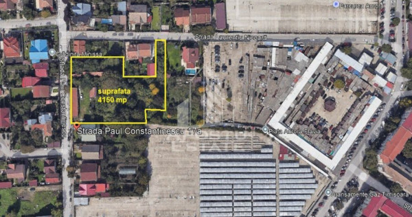 Teren 4150 mp, de vanzare, zona Damboviata, Timisoara, COMISION 0%.