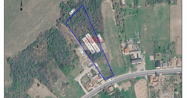 Teren intravilan de v&acirc;nzare la șosea, front la E79, &icirc;n Hidișelu de Sus