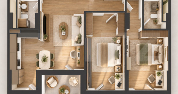 Apartament 3 camere, 81.40 mp, zona Iris