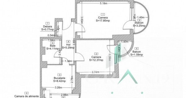 Ap 2 camere | 2 Balcoane | Marasti-Kaufland
