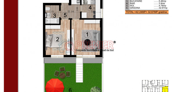 Apartament 2 Camere cu Gradina Metrou Berceni Comision 0