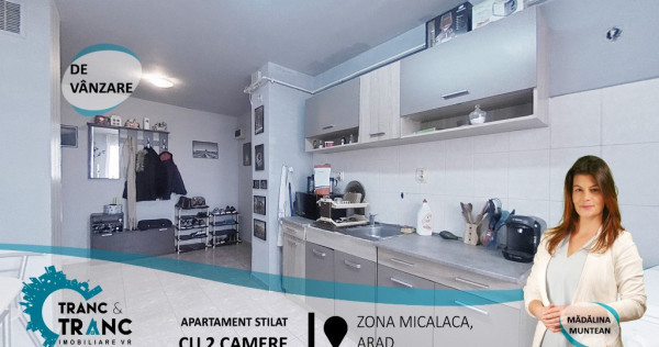 PREȚ REDUS Apartament stilat cu 2 camere,în Micalaca (ID:29562)