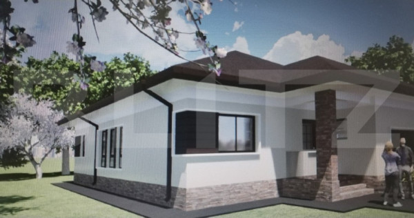 Vilă plan parter 120mp utili/600mp teren, zona Priseaca