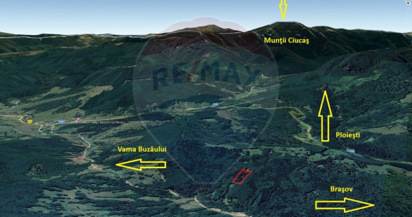 Teren 5500 mp, Valea Sasului, sat Dălghiu, com Vama Buz?...